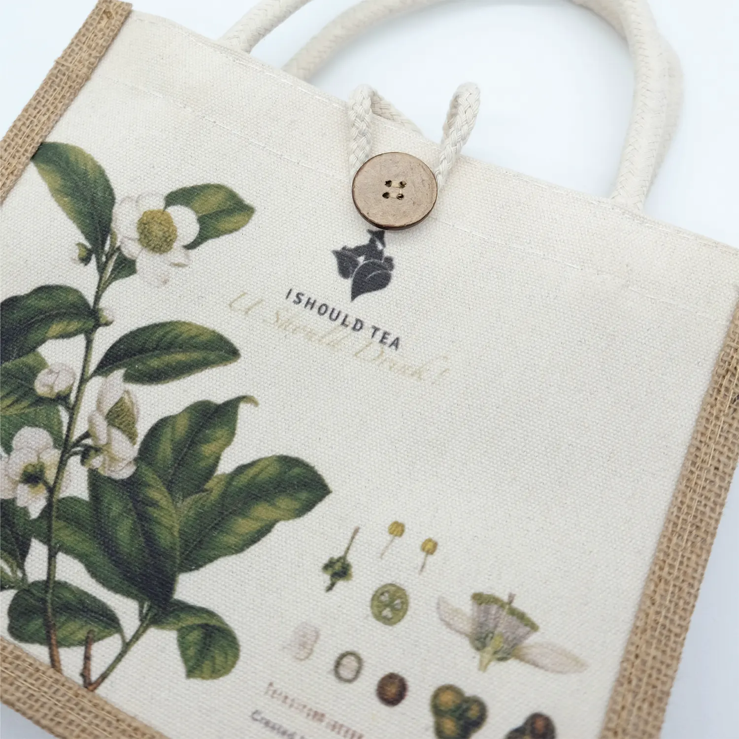 益壽茶園拼接麻布袋 - 圖2