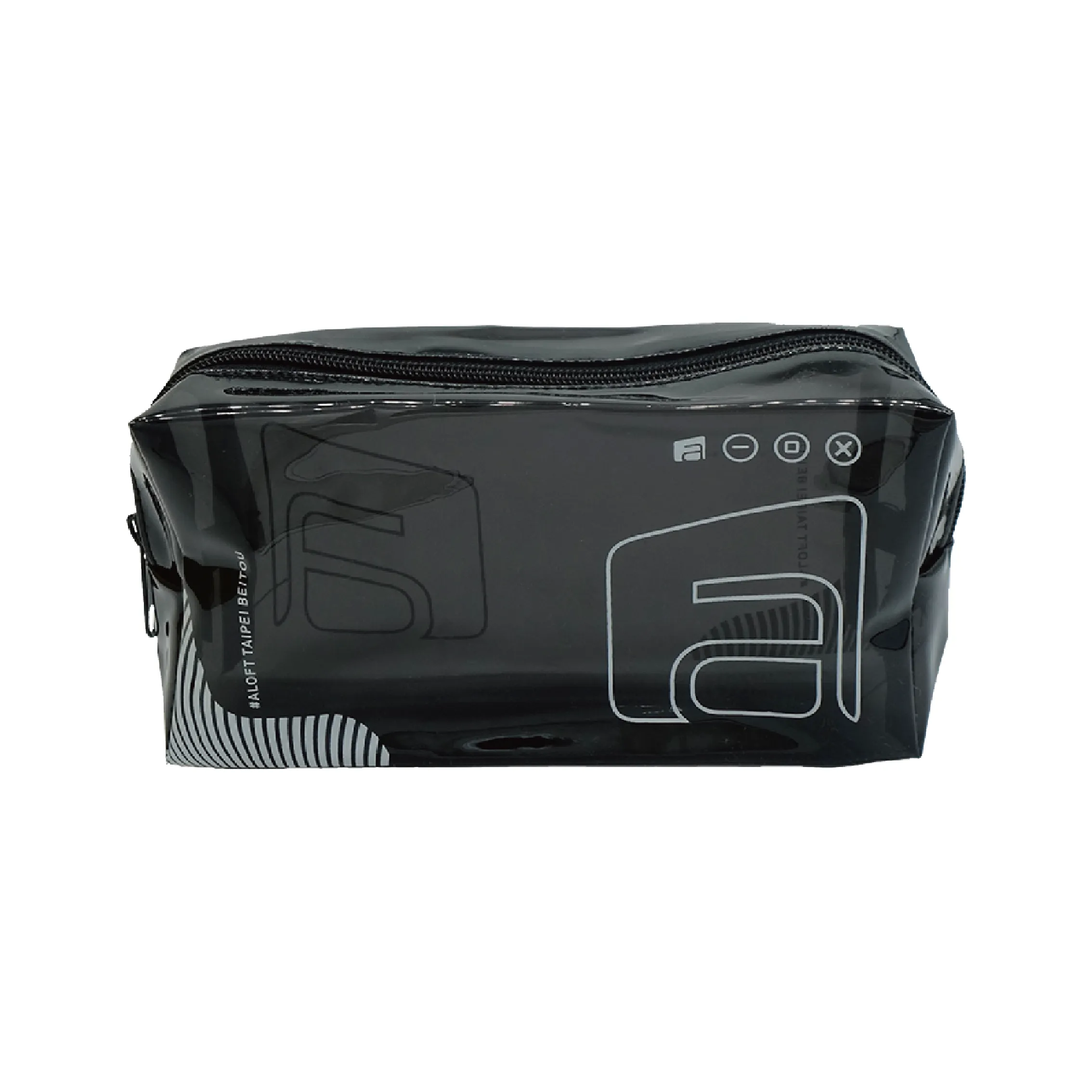 黑色透明pvc拉鍊包 - 圖2