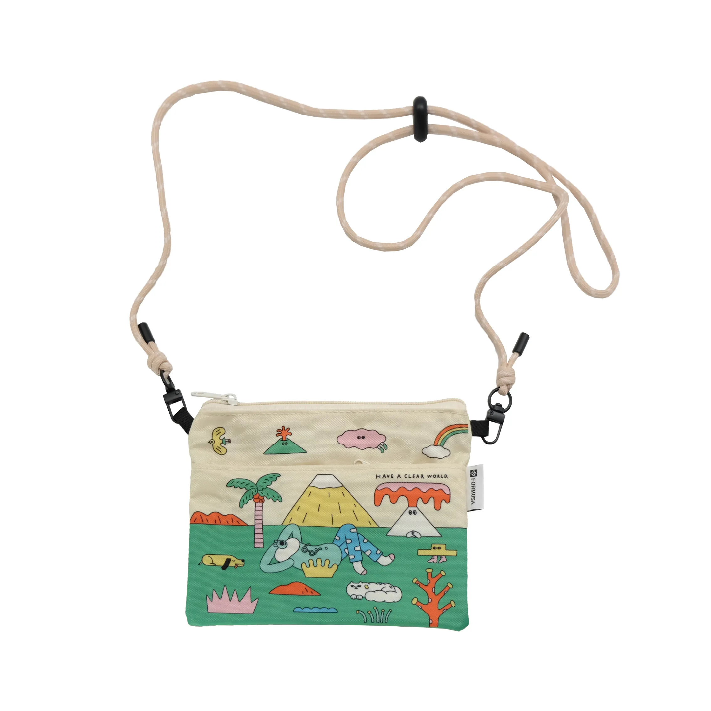 寶島眼鏡聯名拉鍊揹袋