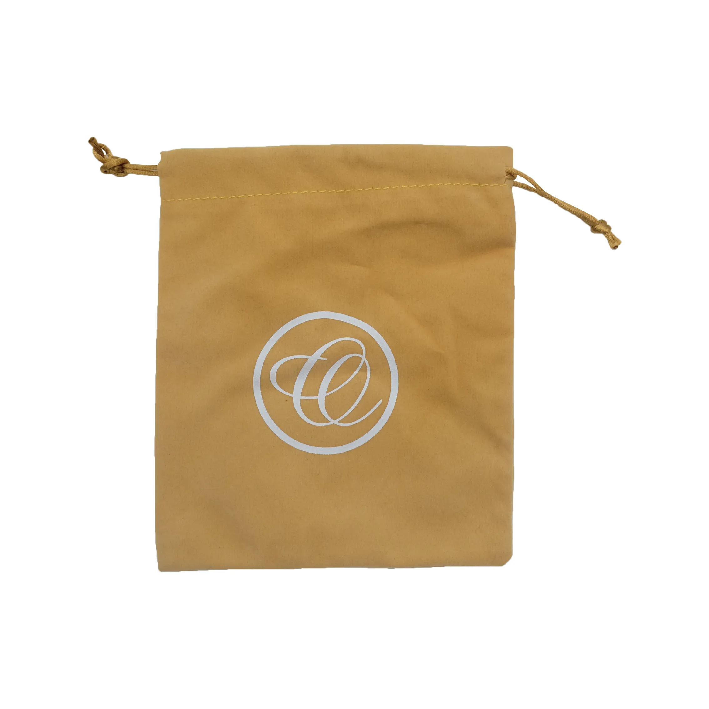 黃色絨布束口袋