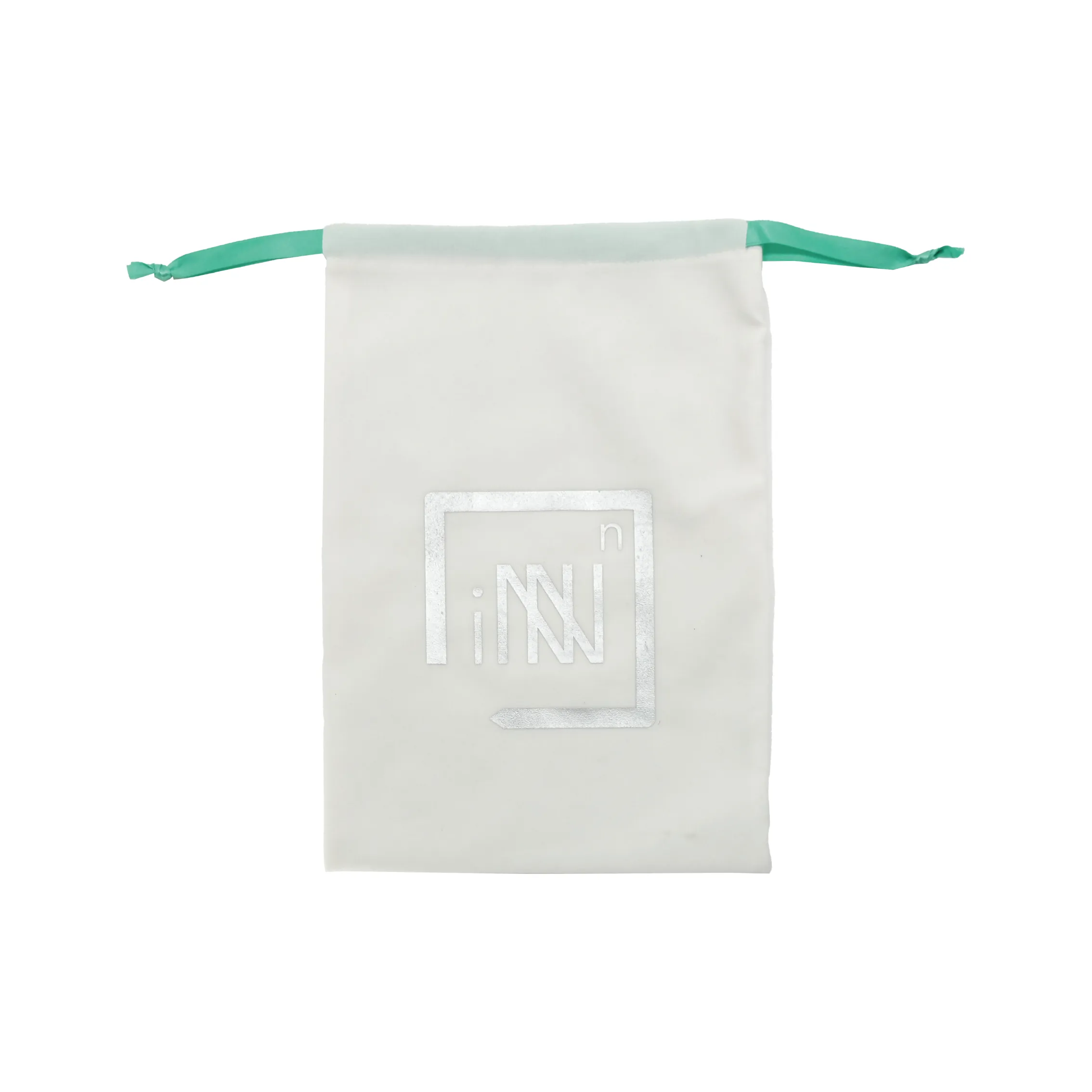 銀色印刷麂皮絨束口袋