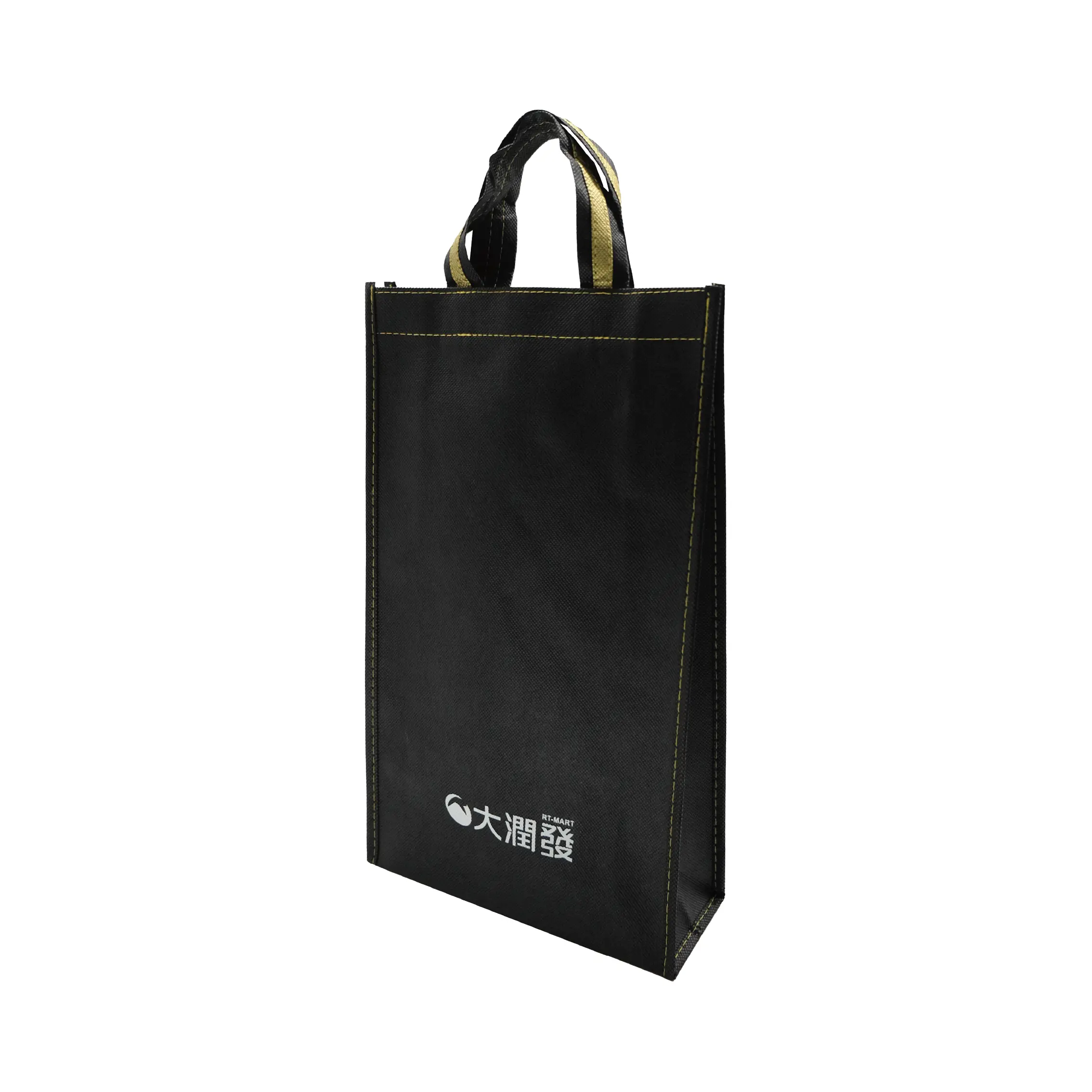 金色配色手提不織布袋 - 圖2