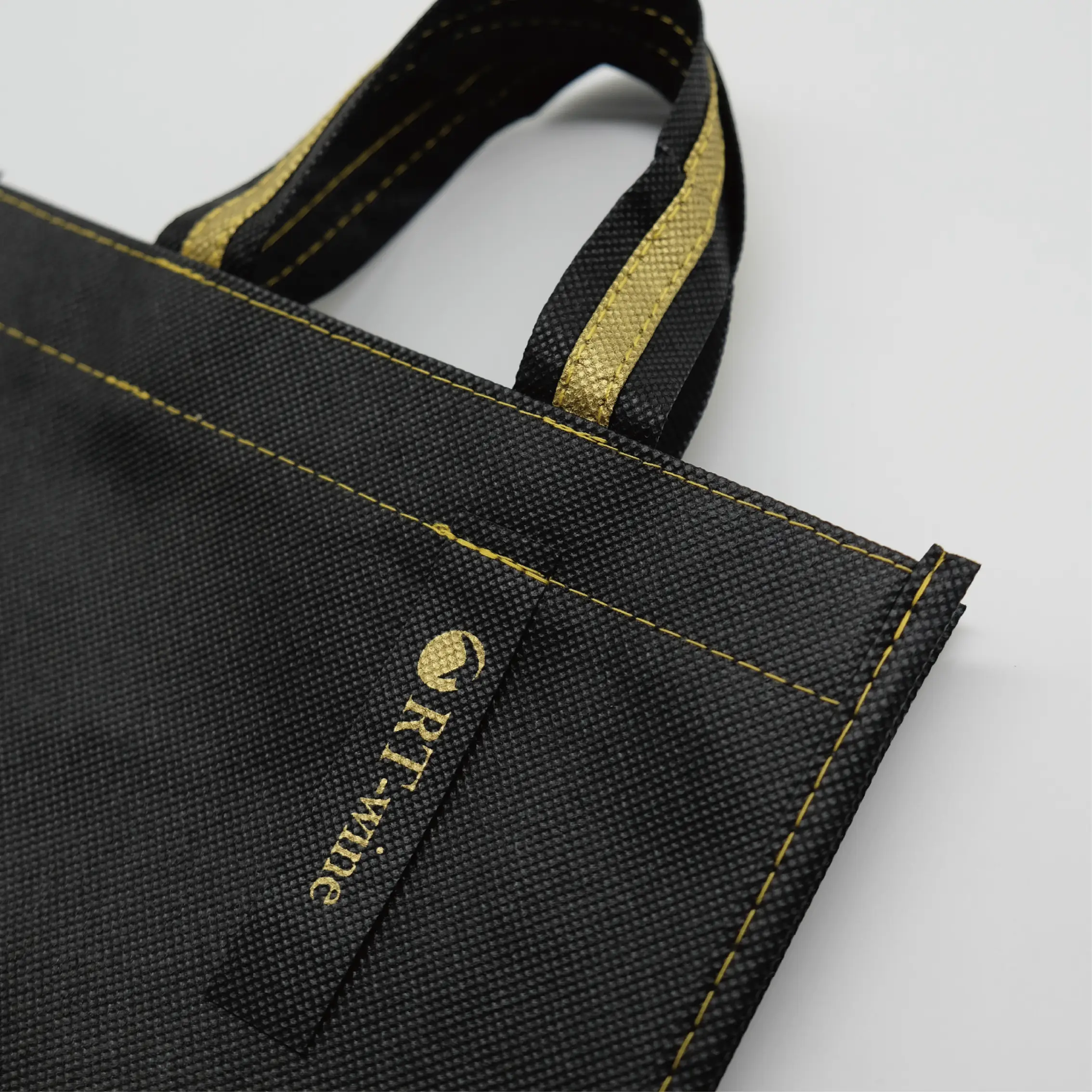 金色配色手提不織布袋 - 圖3